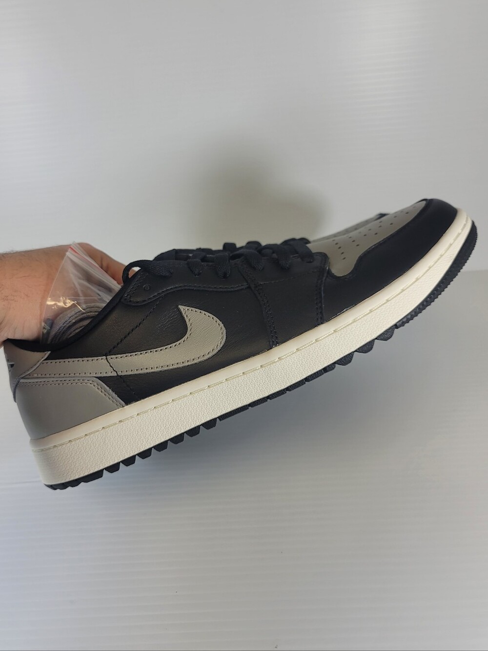 Nike Air Jordan 1 Low Golf Men’s Size 10.5 Shadow Grey Leather Shoes DD9315 001 - Picture 5 of 11
